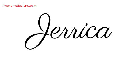 Classic Name Tattoo Designs Jerrica Graphic Download
