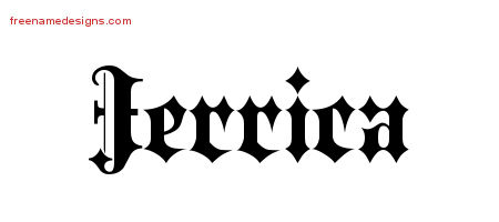 Old English Name Tattoo Designs Jerrica Free