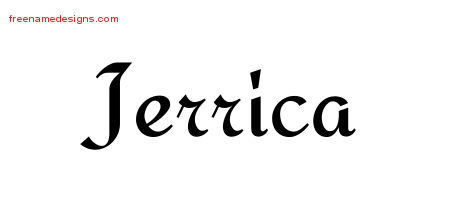 Calligraphic Stylish Name Tattoo Designs Jerrica Download Free