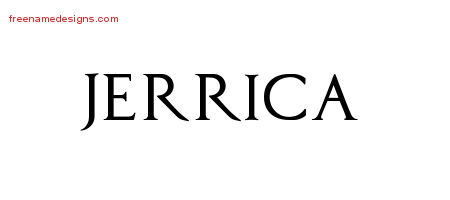Regal Victorian Name Tattoo Designs Jerrica Graphic Download