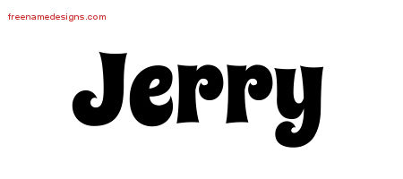 Groovy Name Tattoo Designs Jerry Free