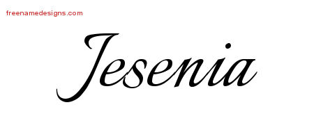 Calligraphic Name Tattoo Designs Jesenia Download Free