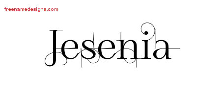 Decorated Name Tattoo Designs Jesenia Free