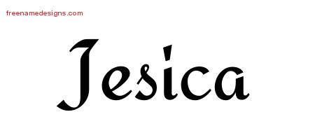 Calligraphic Stylish Name Tattoo Designs Jesica Download Free