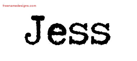 Typewriter Name Tattoo Designs Jess Free Printout