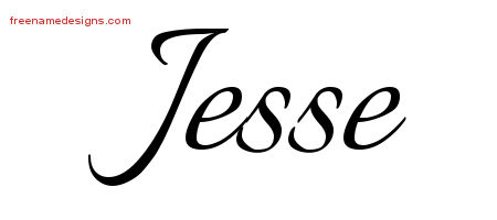 Calligraphic Name Tattoo Designs Jesse Free Graphic