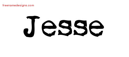 Vintage Writer Name Tattoo Designs Jesse Free Lettering