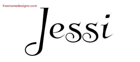 Elegant Name Tattoo Designs Jessi Free Graphic