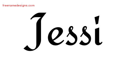Calligraphic Stylish Name Tattoo Designs Jessi Download Free