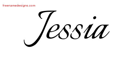 Calligraphic Name Tattoo Designs Jessia Download Free