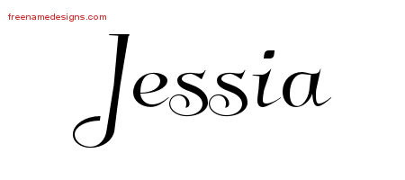 Elegant Name Tattoo Designs Jessia Free Graphic