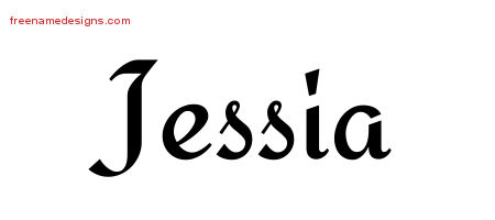 Calligraphic Stylish Name Tattoo Designs Jessia Download Free