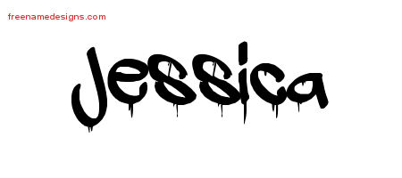 Graffiti Name Tattoo Designs Jessica Free Lettering