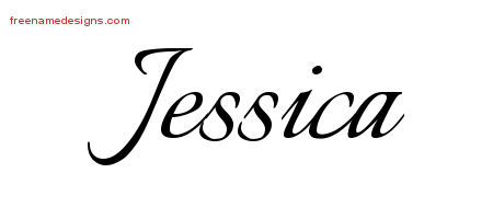 Calligraphic Name Tattoo Designs Jessica Download Free