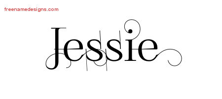 Decorated Name Tattoo Designs Jessie Free Lettering