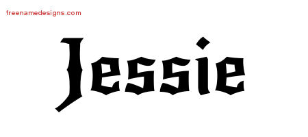 Gothic Name Tattoo Designs Jessie Free Graphic