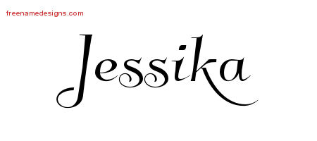 Elegant Name Tattoo Designs Jessika Free Graphic