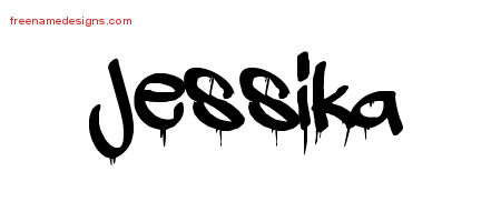 Graffiti Name Tattoo Designs Jessika Free Lettering