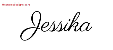 Classic Name Tattoo Designs Jessika Graphic Download