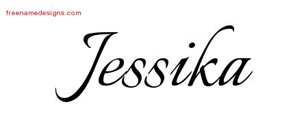 Calligraphic Name Tattoo Designs Jessika Download Free