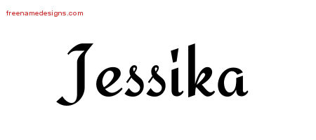 Calligraphic Stylish Name Tattoo Designs Jessika Download Free