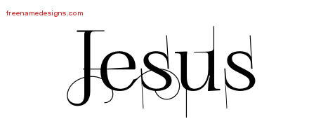 Decorated Name Tattoo Designs Jesus Free Lettering