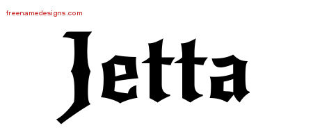 Gothic Name Tattoo Designs Jetta Free Graphic