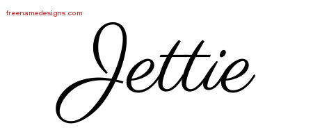 Classic Name Tattoo Designs Jettie Graphic Download