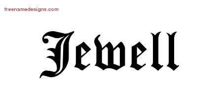 Blackletter Name Tattoo Designs Jewell Printable
