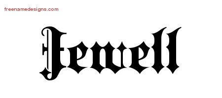 Old English Name Tattoo Designs Jewell Free