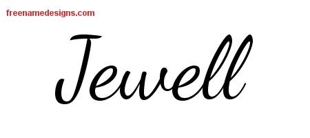 Lively Script Name Tattoo Designs Jewell Free Download