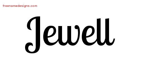 Handwritten Name Tattoo Designs Jewell Free Download