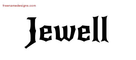 Gothic Name Tattoo Designs Jewell Free Graphic