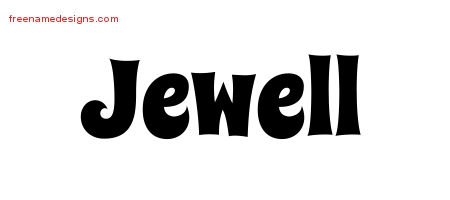 Groovy Name Tattoo Designs Jewell Free Lettering