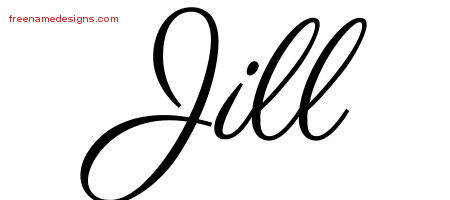 Classic Name Tattoo Designs Jill Graphic Download