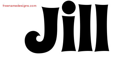 Groovy Name Tattoo Designs Jill Free Lettering