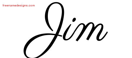 Classic Name Tattoo Designs Jim Printable