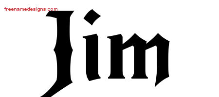 Gothic Name Tattoo Designs Jim Download Free