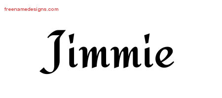 Calligraphic Stylish Name Tattoo Designs Jimmie Free Graphic