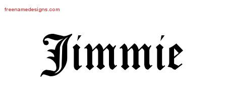 Blackletter Name Tattoo Designs Jimmie Printable