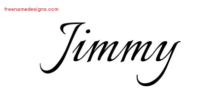 Calligraphic Name Tattoo Designs Jimmy Free Graphic