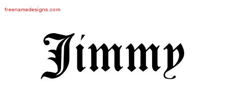 Blackletter Name Tattoo Designs Jimmy Printable