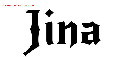 Gothic Name Tattoo Designs Jina Free Graphic
