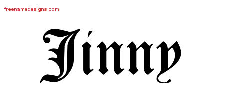 Blackletter Name Tattoo Designs Jinny Graphic Download