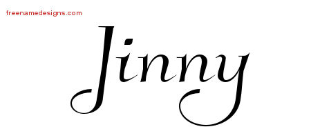 Elegant Name Tattoo Designs Jinny Free Graphic