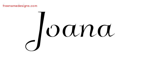 Elegant Name Tattoo Designs Joana Free Graphic