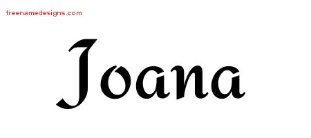 Calligraphic Stylish Name Tattoo Designs Joana Download Free