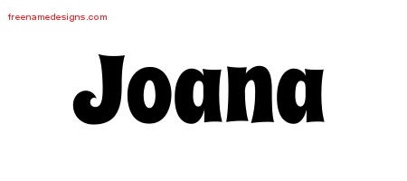 Groovy Name Tattoo Designs Joana Free Lettering