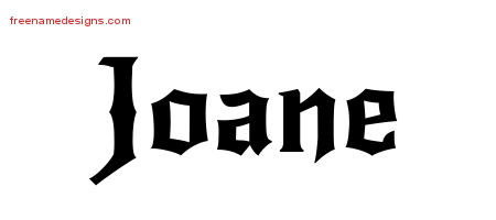 Gothic Name Tattoo Designs Joane Free Graphic
