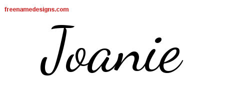 Lively Script Name Tattoo Designs Joanie Free Printout